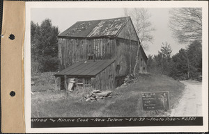 Alfred and Minnie Cook, barn, New Salem, Mass., May 11, 1939