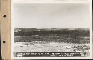 Looking northerly up main valley from site of Quabbin Hill Tower, Quabbin Reservoir, Mass., Aug. 14, 1939