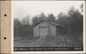 Earl Berry, garage, New Salem, Mass., Oct. 11, 1939