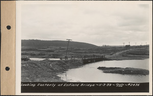 Looking easterly at Enfield Bridge, Quabbin Reservoir, Mass., Nov. 3, 1939