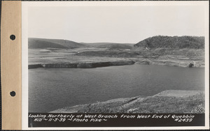 Looking northerly at West Branch from west end of Quabbin Hill, Quabbin Reservoir, Mass., Nov. 3, 1939