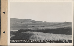 Looking southerly from knoll near Old Randall Farm, east side of Route #21, Quabbin Reservoir, Mass., Nov. 14, 1939
