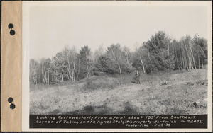 Looking northwesterly from a point about 100 feet from southeast corner of taking on Agnes Stolgitis property, Hardwick, Mass., Nov. 29, 1939