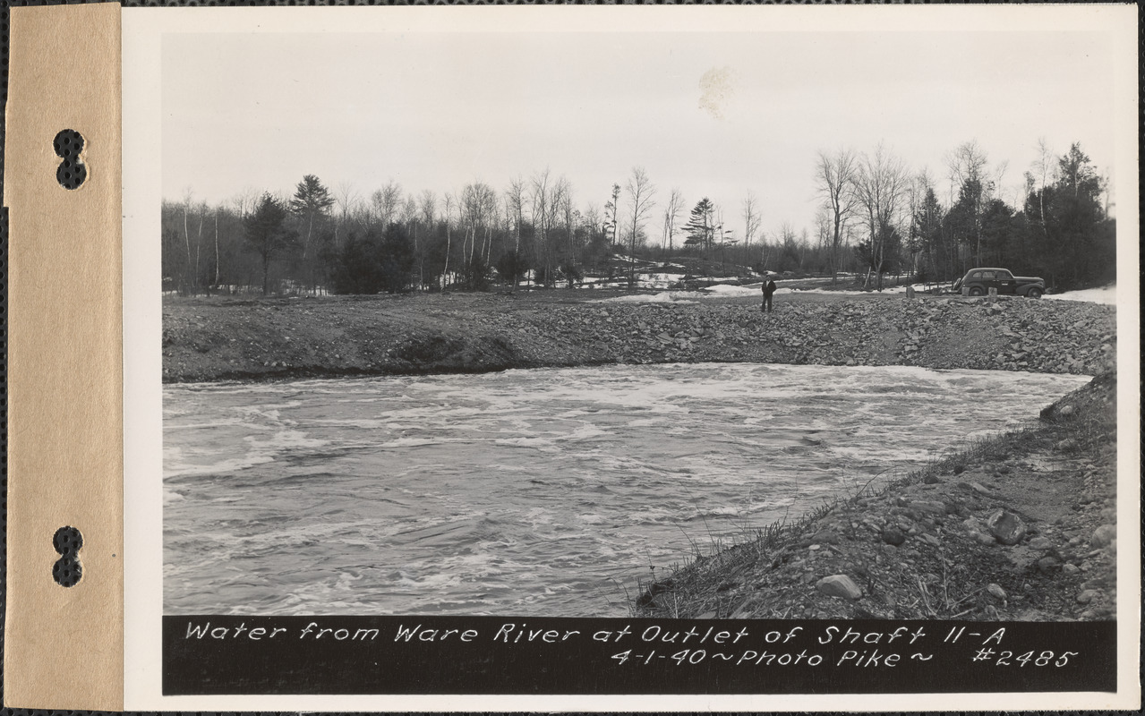 Water from Ware River at outlet of shaft 11A, Enfield, Mass., Apr. 1, 1940