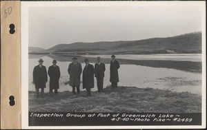 Inspection group at foot of Greenwich Lake, Quabbin Reservoir, Mass., Apr. 3, 1940