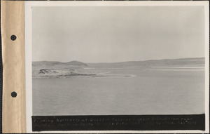 Looking northerly at Quabbin Reservoir (West Branch) from near Randall Farm on Route #21, water elevation 444, Quabbin Reservoir, Mass., Apr. 10, 1940