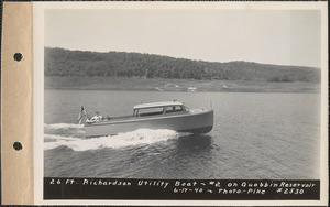26-foot Richardson Utility Boat #2 on Quabbin Reservoir, Mass., June 17, 1940