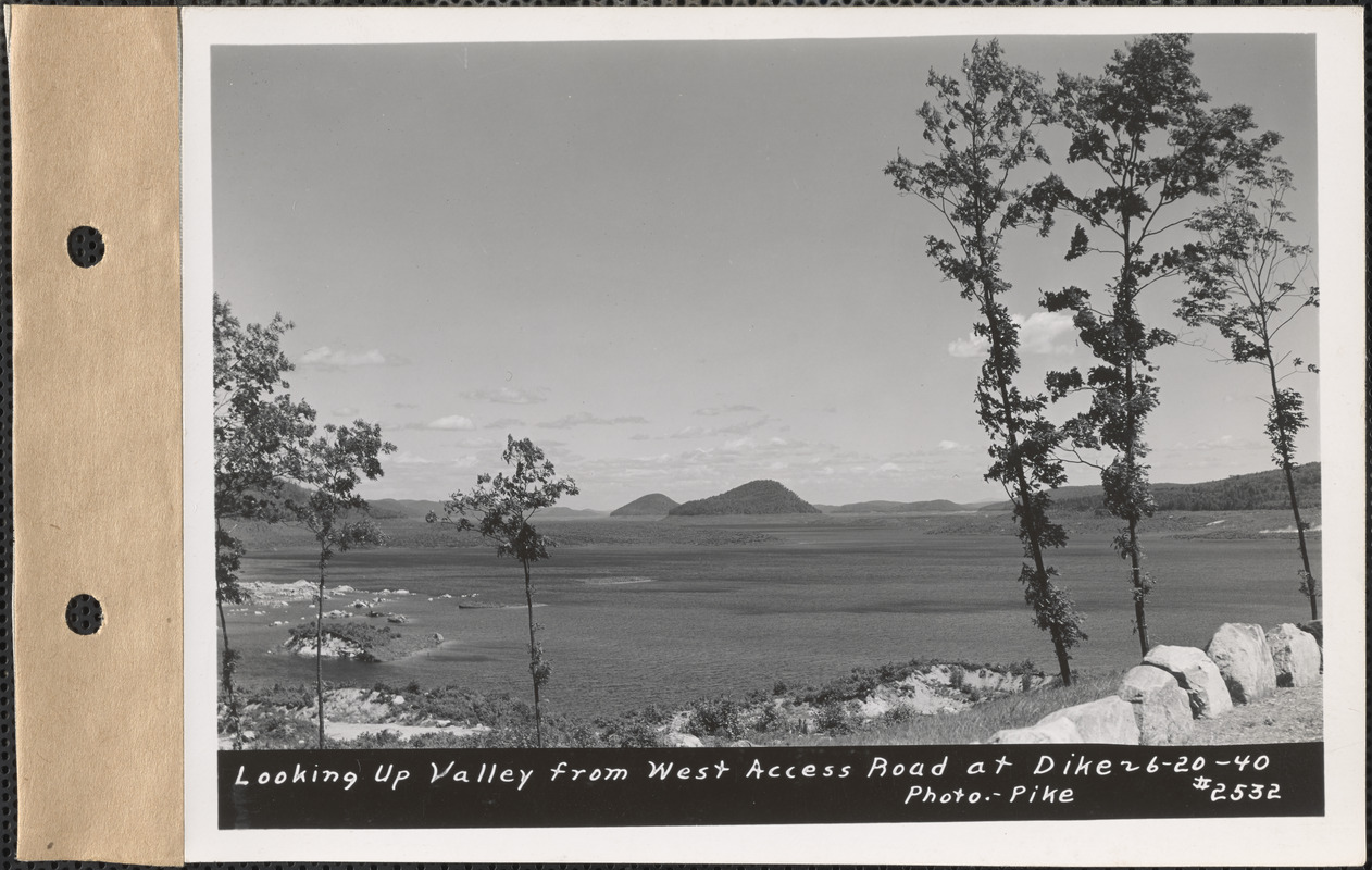 Looking Up Valley From West Access Road At Dike, Quabbin Reservoir ...