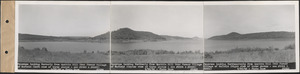 Panorama looking northerly from Quabbin Hill over former village of Enfield, Quabbin Reservoir, Mass., Sep. 22, 1942