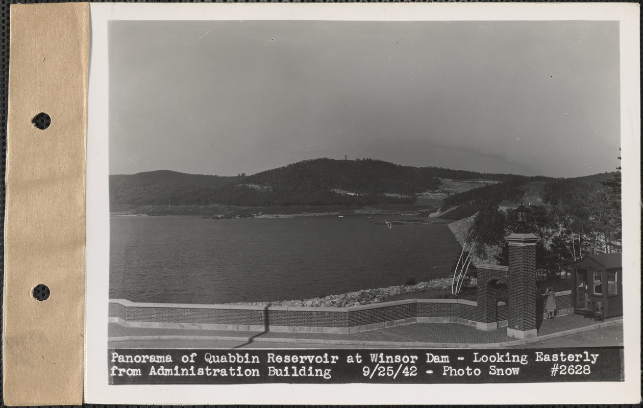 Panorama Of Quabbin Reservoir At Winsor Dam, Looking Easterly From ...