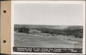 Panoramic view of West Valley from Quabbin Hill Tower, looking northwesterly, Quabbin Reservoir, Mass., Oct. 4, 1945