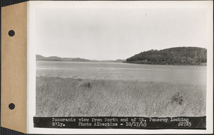 Panoramic view from north end of Mount Pomeroy, looking northerly, Quabbin Reservoir, Mass., Oct. 17, 1945