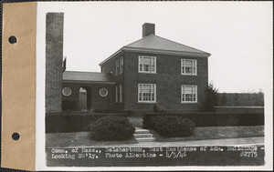 Commonwealth of Massachusetts, West Residence of Administration Buildings, looking southwesterly, Belchertown, Mass., Apr. 5, 1946