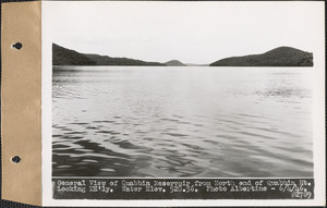 General view of Quabbin Reservoir from north end of Quabbin Mountain, looking northeasterly, water elevation 528.36, Quabbin Reservoir, Mass., June 4, 1946