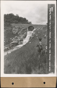 First water flowing down Winsor Dam Spillway, Quabbin Reservoir, Mass., June 22, 1946