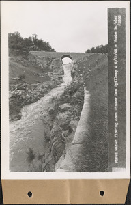 First water flowing down Winsor Dam Spillway, Quabbin Reservoir, Mass., June 22, 1946