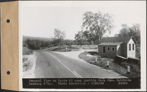 General view on Route #9 near Quabbin Park Cemetery entrance, looking easterly, Quabbin Reservoir, Mass., Sep. 20, 1946