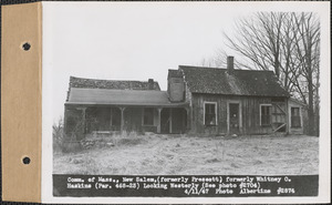 Commonwealth of Massachusetts, formerly Whitney O. Haskins, looking westerly, New Salem (formerly Prescott), Mass., Apr. 11, 1947