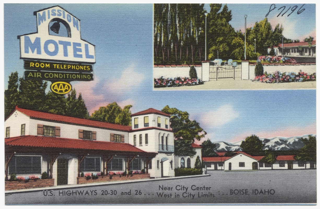 Mission Motel, near city center, U.S. highways 20-30 and 26, west in city limits, Boise, Idaho