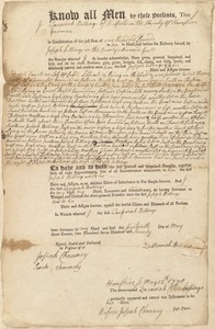 Deed, Zacariah Billings to Joseph Billings, May 14, 1770