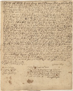 Deed, Ebenezer Billing of Sunderland to Samuel Billing, 1723