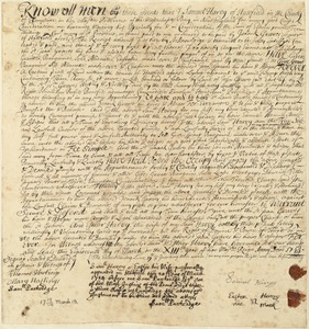 Deed, Samuel Harvey to Isaack Graves Sr., 1713/14