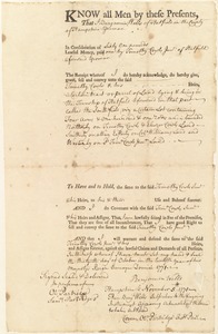Deed, Benjamin Wells to Timothy Cowls Jr., 1771