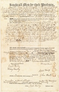 Deed, Ebenezer Hunt, John Hunt, and Josiah Pomeroy, a committee of the town of Hatfield, to Timothy Cowls, 1761