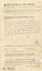 Deed, Roger Dickinson to Daniel Dickinson, May 1, 1775
