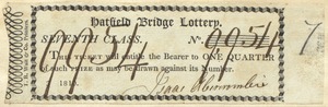 Hatfield Bridge Lottery ticket No. 9954