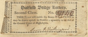 Hatfield Bridge Lottery ticket No. 9140