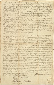 Deed, Stephen Warner, Cumington [sic] to Joseph Mott, Goshen, for land in Ontario County, NY, 4 February 1789