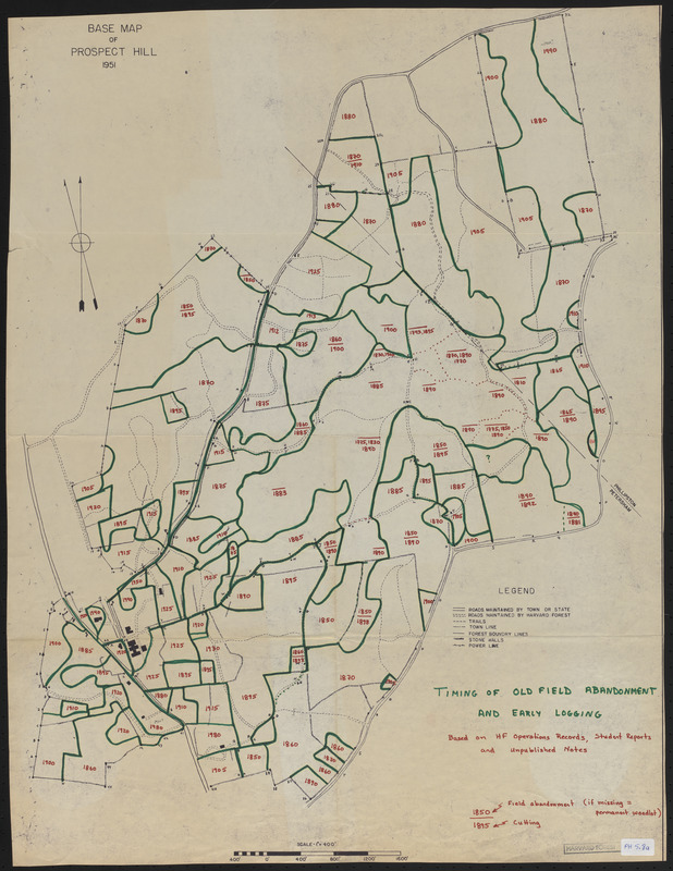 Timing of Old Field Abandonment and Early Logging on Prospect Hill
