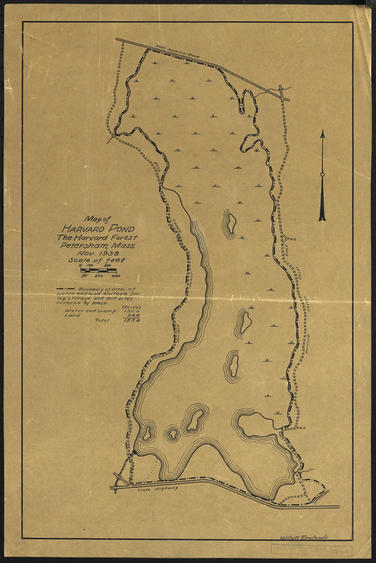 Map of Harvard Pond