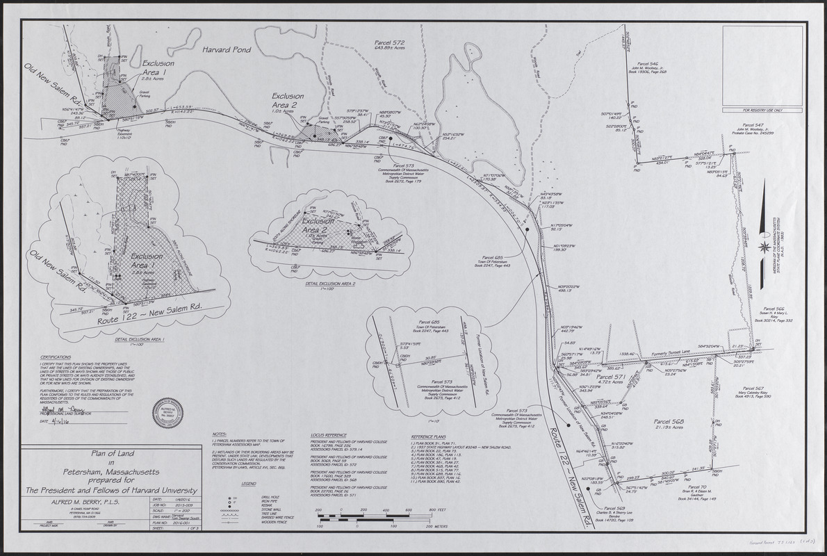 Survey of Tom Swamp South, Petersham, MA Digital Commonwealth