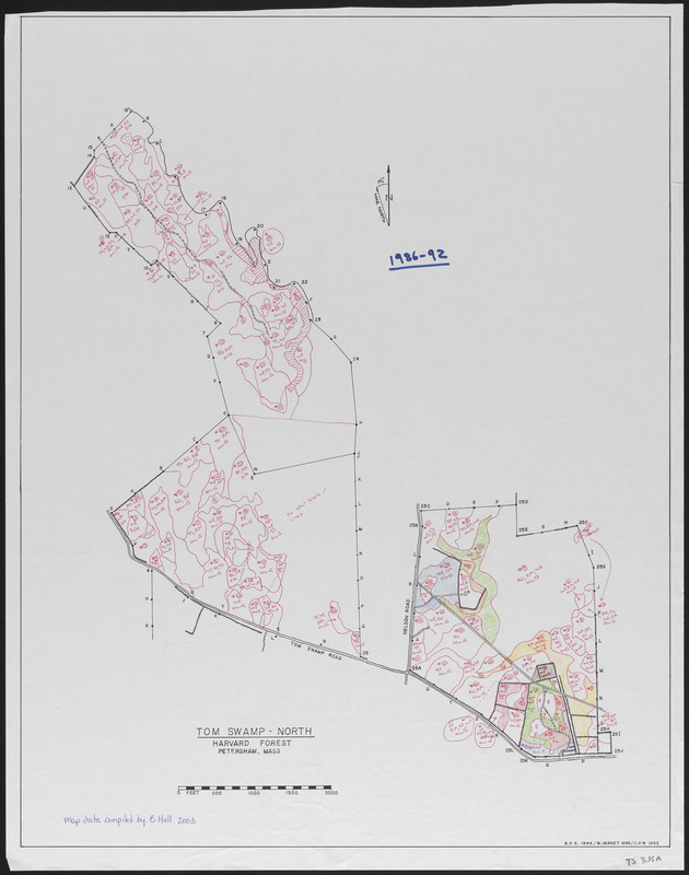 Tom Swamp North forest types 1986-92