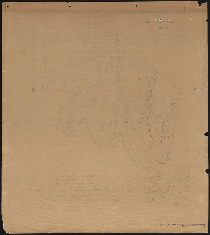 Meadow-Water Tract index to operations 1908-1911