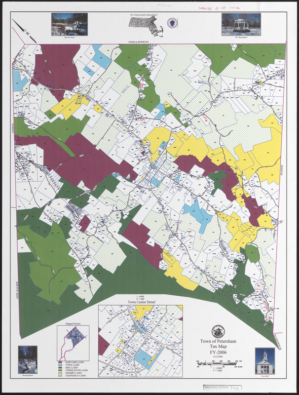 Town of Petersham Tax Map Digital Commonwealth