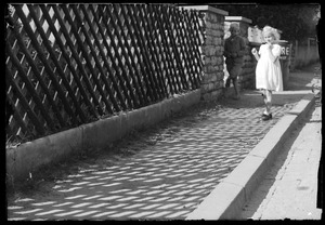 Children by a fence, Waiblingen, Germany