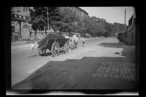 Children with ox and cart, Waiblingen, Germany