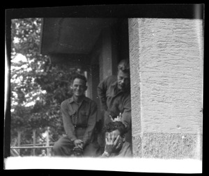 Warren Favor, Armas Nilson, and James Gargiulo, of the U. S. Army's 649th Engineer Battalion, Waiblingen, Germany