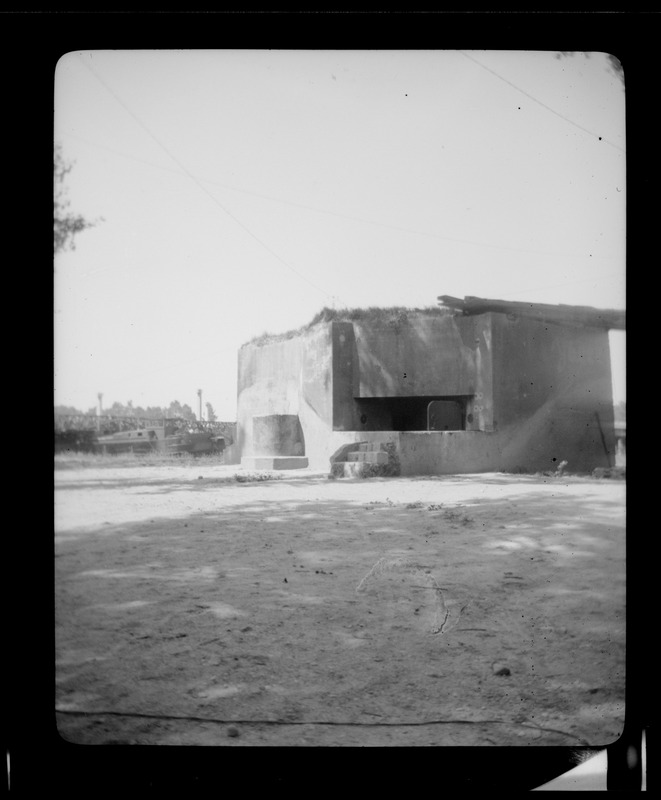 Siegfried Line bunker near pontoon bridge over the Rhine, Kehl, Germany