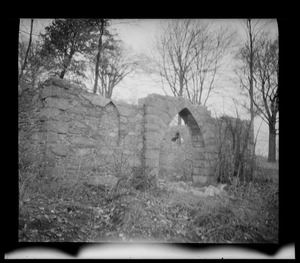 Ruins of stone building, Arnold Arboretum, Boston