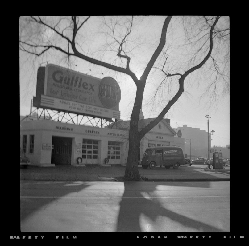Gulf gas station, Brookline Village, Massachusetts Digital Commonwealth