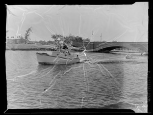 Boat on the Charles River near Western Avenue Bridge
