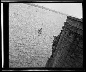 Sailboat on Charles River from Longfellow Bridge