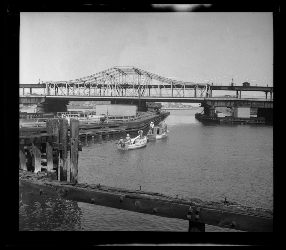 Boats on the Charles River near Charlestown Bridge, Boston