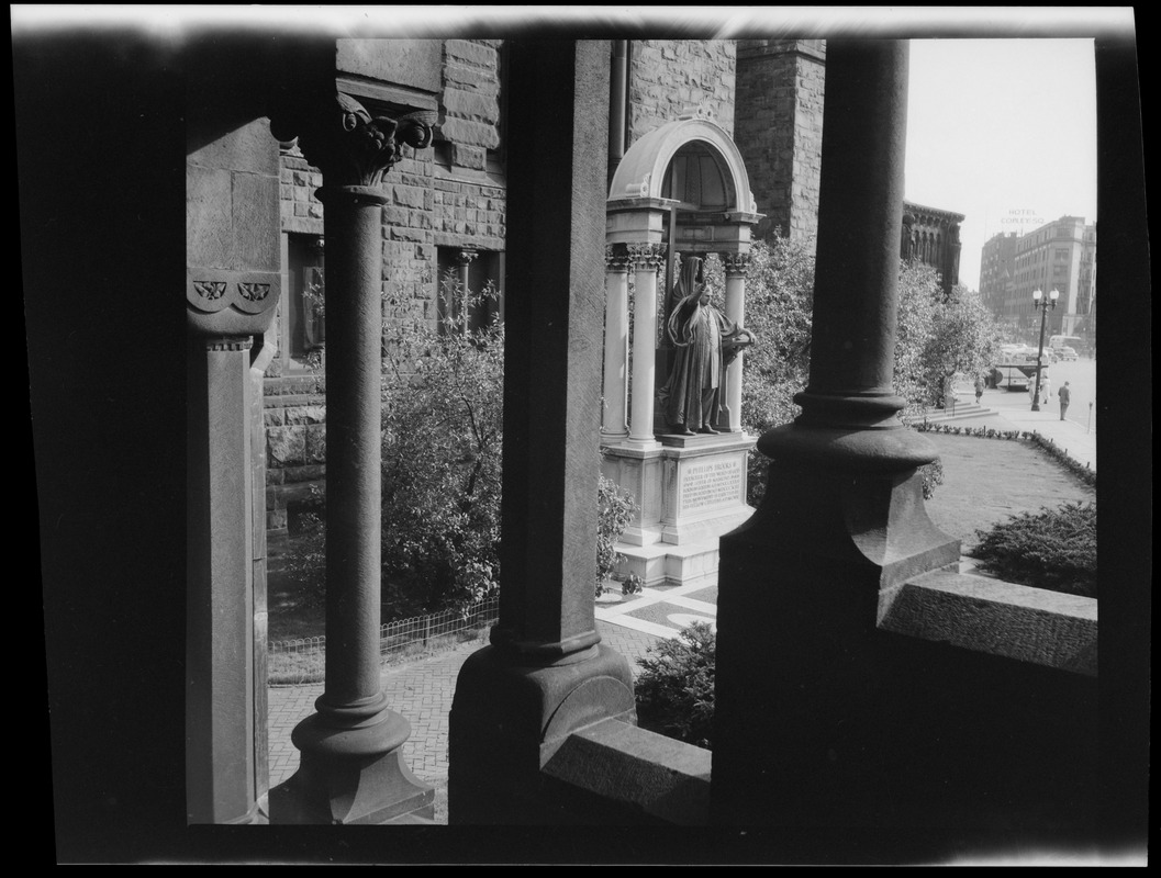Statue of Phillips Brooks, Trinity Church, Boston Digital Commonwealth