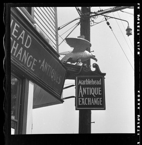 Marblehead Antique Exchange sign, Marblehead, Massachusetts