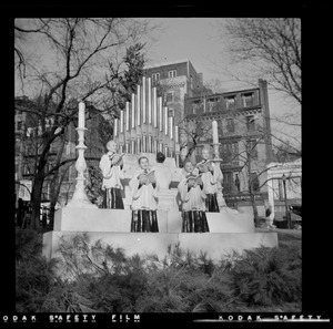 Statues of choir singers and organ, Boston Common